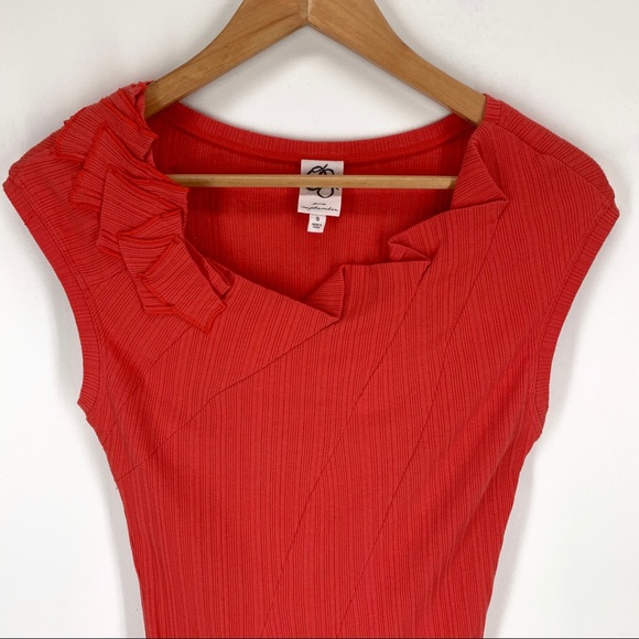 Anthropologie One September Ruffled Ribbed Tee - Picture 3 of 8